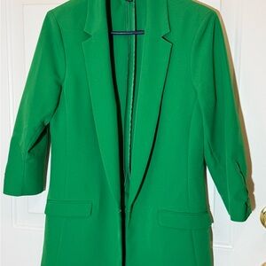 INC International Concepts Emerald Green Long Blazer